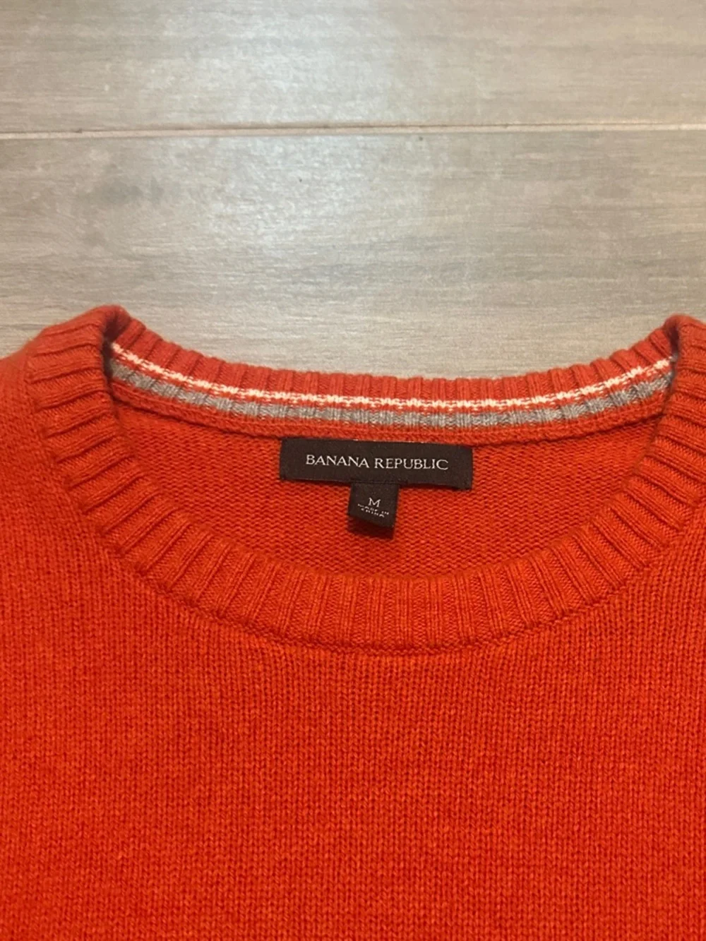 Banana Republic Men's Crewneck Sweater in Orange